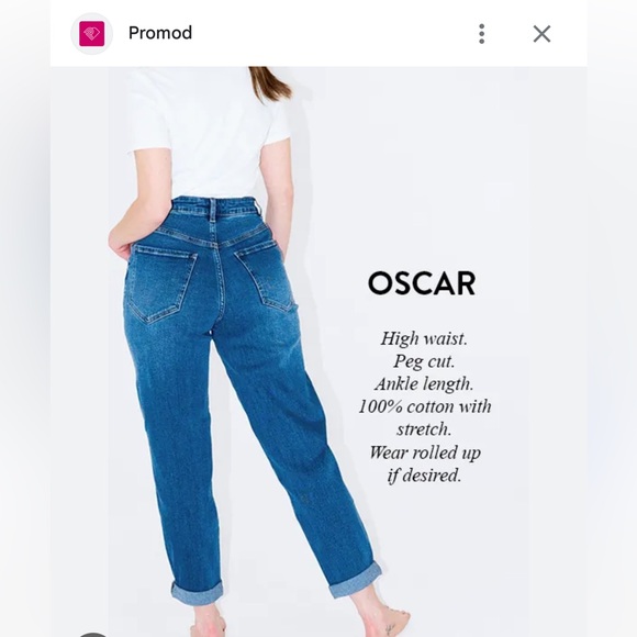 Promod x Pantone cosmic violet jeans Oscar 8 purple maroon burgundy - Picture 3 of 6